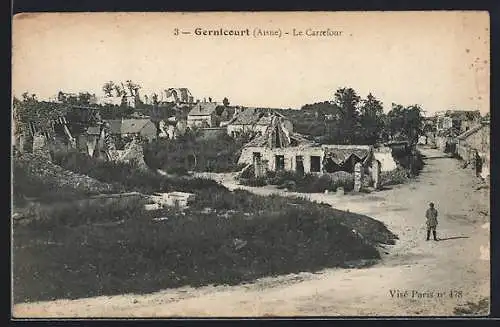 AK Gernicourt, Aisne, Le Carrefour