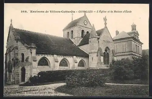 AK Coyolles, L`Église et la Maison d`École