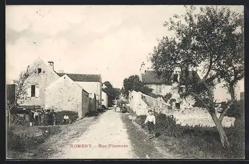 AK Romeny, Rue Pierreuse, Strassenpartie