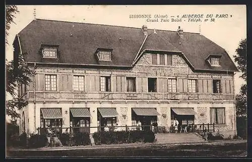 AK Sissonne /Aisne, Auberge du Parc, Grand Parc Boisé