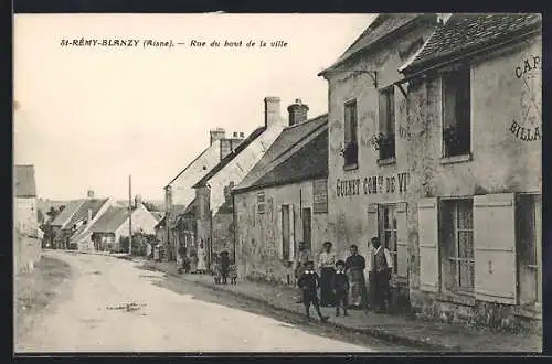 AK St-Rémy-Blanzy /Aisne, Rue du bout de la ville, Strassenpartie