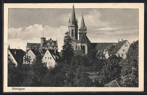 AK Öhringen, Ortspartie mit Kirche