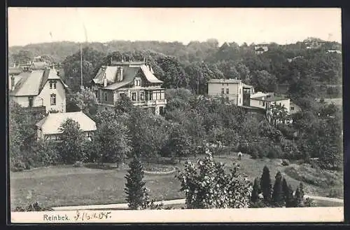 AK Reinbek, Blick auf die Villen am Wald