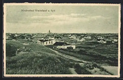 AK Westerland / Sylt, Ortsansicht aus der Vogelschau