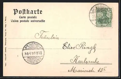 AK Baden-Baden, Stadtansicht aus der Vogelschau