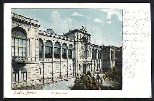 AK Baden-Baden, Blick auf das Friedrichsbad