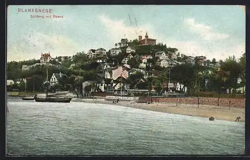 AK Hamburg-Blankenese, Süllberg mit Strand