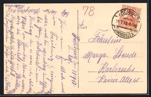 AK Freiburg i. B., Waldsee mit Booten