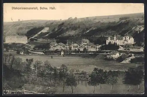 AK Schw. Hall, Blick zur Diakonissenanstalt