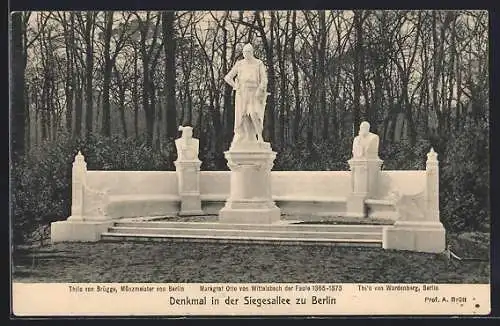 AK Berlin, Denkmal in der Siegesallee, Thilo von Brügge, Münzmeister von Berlin, Markgraf Otto von Wittelsbach der Faule