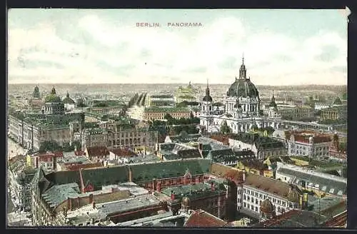 AK Berlin, Panorama der Stadt, Blick zum Dom