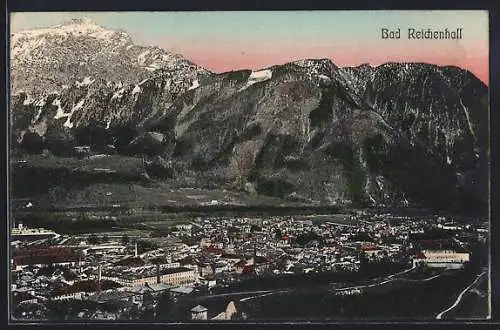 AK Bad Reichenhall, Teilansicht mit Bergen