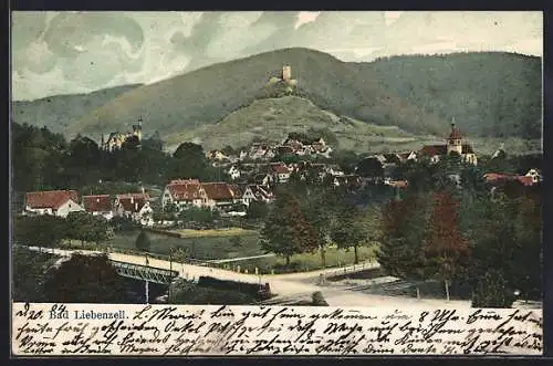 AK Bad Liebenzell, Teilansicht mit Kirche