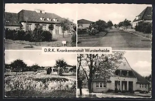 AK Wursterheide, D. R. K. Krankenanstalt, Schwesternhaus, Strassenpartie