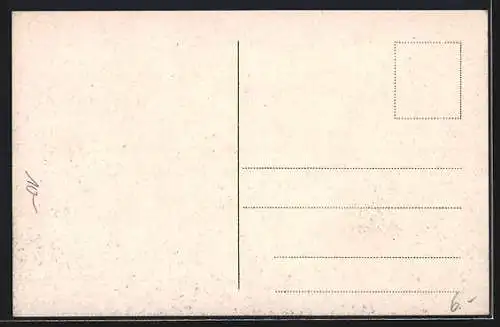 Künstler-AK Bremen, Wilhadibrunnen und Bismarck-Denkmal