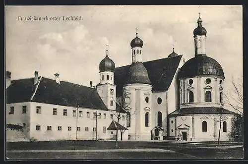 AK Lechfeld, Ansicht des Franziskanerklosters