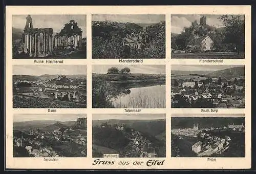 AK Manderscheid /Eifel, Ruine Himmerod, Totenmaar, Manderscheid