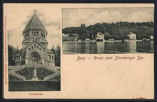 AK Berg, Starnberger See und Votivkirche