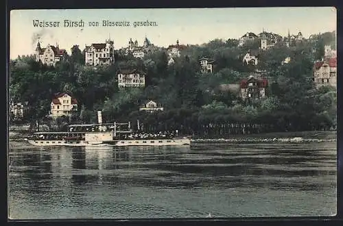 AK Weisser Hirsch, Ansicht von Blasewitz aus