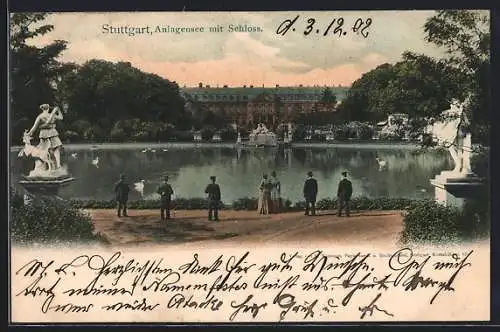 AK Stuttgart, Anlagensee mit Schloss