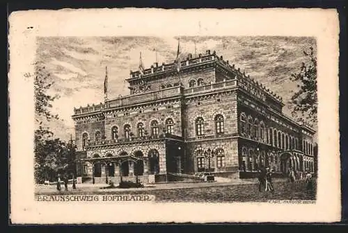 Künstler-AK Braunschweig, Hoftheater