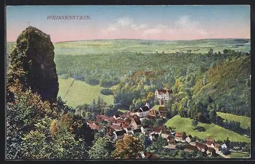 AK Weissenstein / Württemberg, Ortsansicht aus der Vogelschau