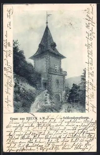 Künstler-AK Bruck a. M., Schlossbergthurm