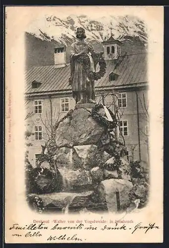 AK Innsbruck, Denkmal Walter von der Vogelweide