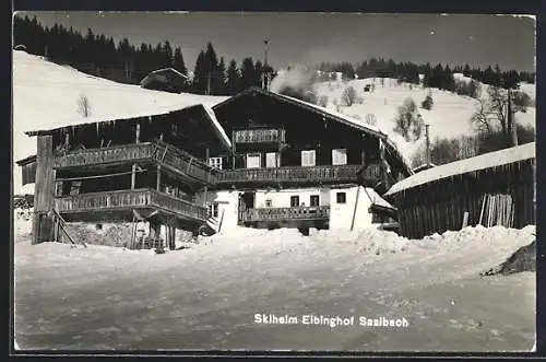 AK Saalbach, Skiheim Eibinghof im Schnee