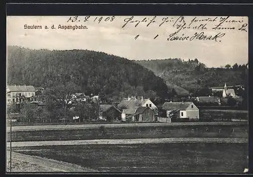 AK Pitten /N.-Oe., Sautern an der Aspangbahn, Ortsansicht