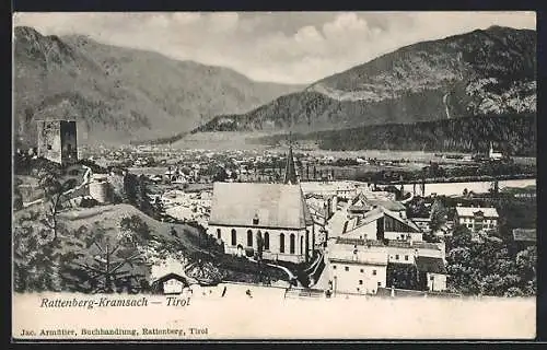 AK Rattenberg /Tirol, Ortsansicht mit Kirche und Kramsach