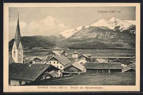 AK Seefeld /Tirol, Station der Karwendelbahn, Erlspitze