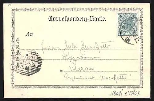 AK Landeck, Teilansicht mit Kirche