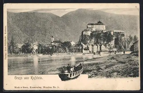 AK Kufstein, Ortsansicht mit Fluss