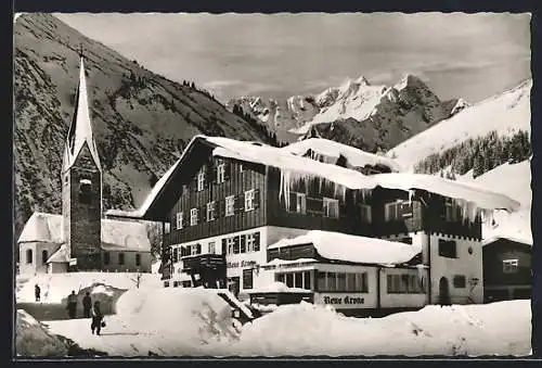 AK Mittelberg /Kleinwalsertal, Hotel Pension Neue Krone