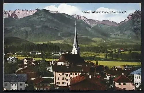 AK Kössen, Stadt mit dem Kaisergebirge