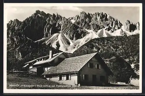 AK Zirl /Tirol, Alpen-Gasthaus Eppzirler Alm mit Freiingspitzen