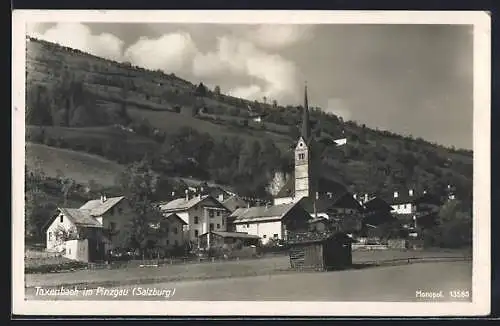 AK Taxenbach im Pinzgau, Teilansicht mit Kirche