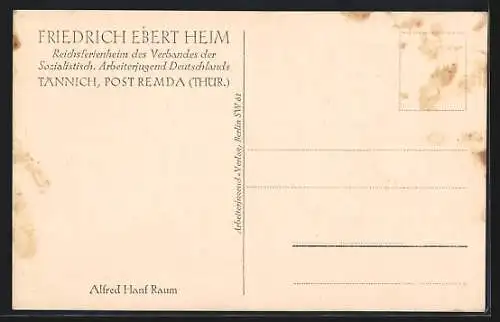 AK Tännich, Friedrich Ebert Heim des Verbandes Sozialistischer Arbeiterjugend, Alfred Hanf Raum