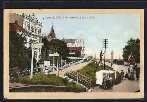 AK Cuxhaven, Strasse am Deich mit Nordsee-Hotel