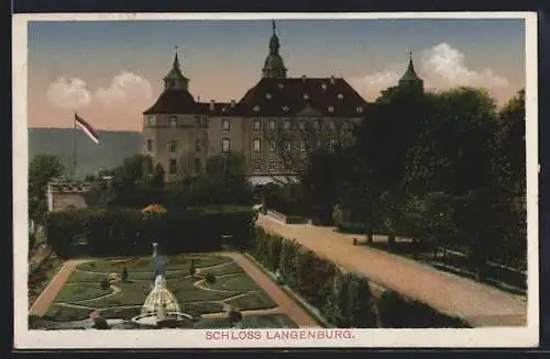 AK Langenburg, Schlossgarten und Schloss