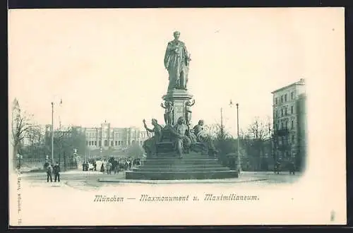 AK München, Maxmonument und Maximilianeum