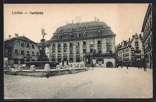 AK Lindau / Bodensee, Motiv vom Marktplatz