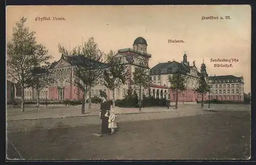 AK Frankfurt-Westend, Museum, Senckenberg`sche Bibliothek und Physikal. Verein