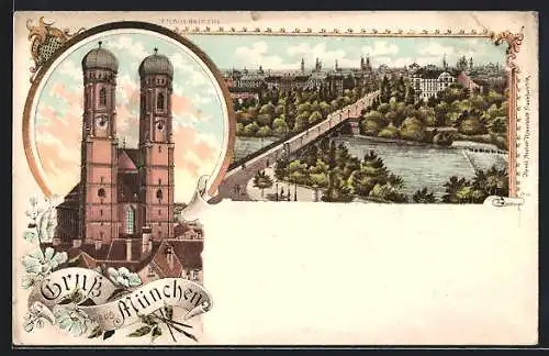 Lithographie München, Frauenkirche