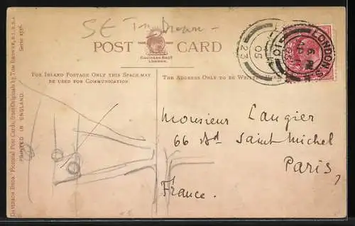 Künstler-AK Tom Browne: Betrunkener Herr hält eine Rede