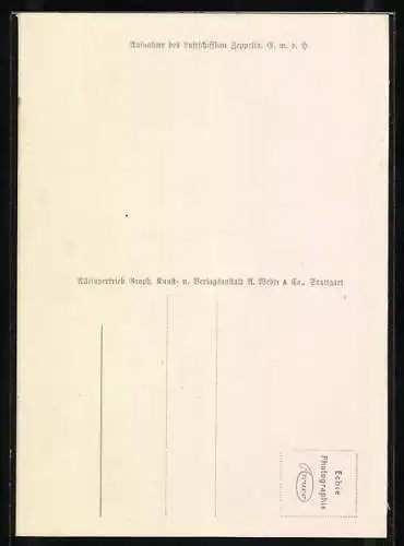 AK Gerippe des Luftschiffes ohne Bugkappe und Heckspitze, Zeppelin