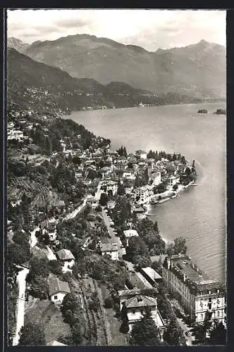 AK Brissago /Lago Maggiore, Ortsansicht aus der Vogelschau