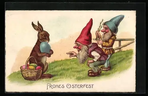 AK Zwerge treffen den Osterhasen