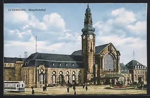 AK Luxemburg, Motiv vom Hauptbahnhof